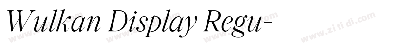 Wulkan Display Regu字体转换